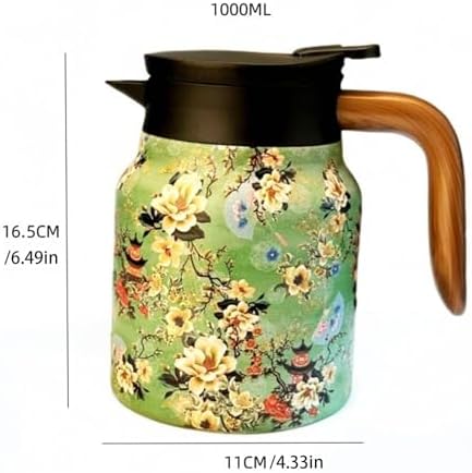 Thermal Tea Pots, Coffee and Beverage Dispenser, Stainless Steel Thermal Tea Pot, Coffee Carafes with Tea Infuser and Strainer, 33.8 Oz Hot Cold Beverage Dispenser, Insulated Tea C - Image 2