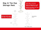 FitWell Mugs Holder, Mug Tree, Coffee Mug Holder, Coffee Mug Tree, Mug Organizer for Cabinet, Mug Holder Stand, Coffee & Tea Cup Storage Rack (Satin Nickel, 8 Mugs Holder (17.5"H)) - Image 2