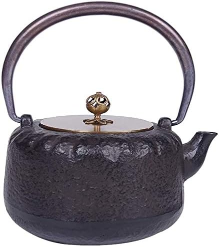 Cast Iron Teapot Tea Kettle Tea Pot,Japanese Style Tetsubin Tea Kettle 1.2L | Cast Iron Tea Kettle To Keep Tea Warm | Retro Precipice Pattern Iron Kettle by MGEMJMJ