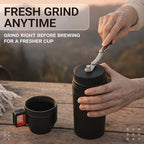 Manual Coffee Grinder for Camping and Travel, Portable Pour Over Brewer Kit - Image 3