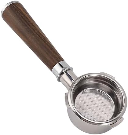 Ymiko Set Ear for 58mm Bottomless Portafilter with Solid Wood Handle Compatible with Barsetto Coffee Machine Stainless Steel Design for Enhanced Brewing Experience (#2) - Image 5