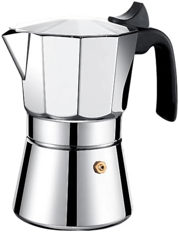 Stainless Steel Moka Pot, 6 Cup Stovetop Espresso Maker for Authentic Italian Coffee - Durable Rust-Proof Coffee Percolator, Premium Espresso Coffee Maker for Home and Outdoor Use (6 Cup 300ml) - Image 2
