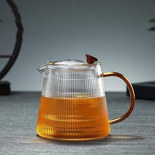 Loose Leaf Teapot Glass Teapot Kettle Infuser Pot with Removable Strainer Hand Blown Borosilicate Stovetop Heating Spout Comfortable Handle S, 800ML - Image 2