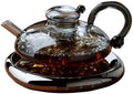 Filtration Teapot Set with Electric Ceramic Stove Infusers Glass Teapot with Removable Fine Mesh Filter(Electric ceramic stove+Gray) by Unknown