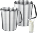 Stainless Steel Metal Measuring Cup w/Handle for Liquid,48&16oz by WELKORCateringEquipment