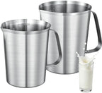 Stainless Steel Metal Measuring Cup w/Handle for Liquid,48&16oz by WELKORCateringEquipment