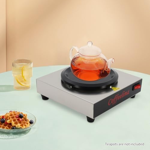 Commercial Coffee Warmer, 110V Electric Mug Heater, 80W Drink Temperature Maintainer with Non-Stick Surface and Auto Shut-Off Protection for Office Desk Cafes Home Kitchen Buffet Service - Image 5