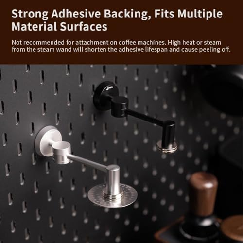 watchget Magnetic Bracket for Puck Screen, Aluminum Alloy Espresso Shower Screen Holder Rack, Automatic Adsorption for Puck Screens, Compatible with Most Reusable Coffee Filter, Silver - Image 4