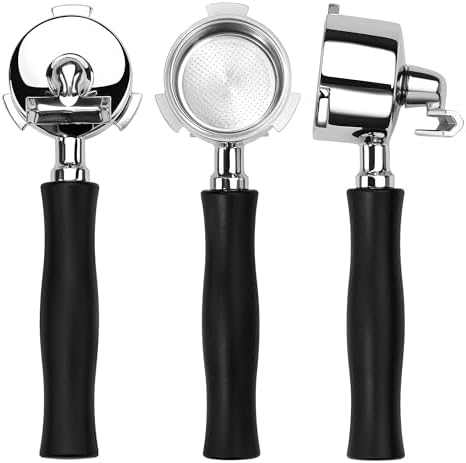 Normcore 51mm Double Spout Portafilter 3 Ear Fits Delonghi Dedica EC680 and EC685, and SMEG & EUPA Coffee Machines Anodized Aluminum Handle with 18g Filter Basket by NORMCORECOFFEETOOLS
