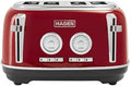 Haden Dorset 4 Slice Wide Slot Stainless Steel Toaster, Rectory Red by Unknown