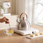 18/8 Stainless Steel 3.17 Quart Tea Kettle for Stovetop, Silver - Image 6