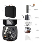 Pour Over Coffee Maker Set,All in One Travel Coffee Kit with Manual Burr Grinder, Stainless Steel Mug & Reusable Filter - Complete Coffee Dripper Set for Camping, Hiking & Office - Image 2