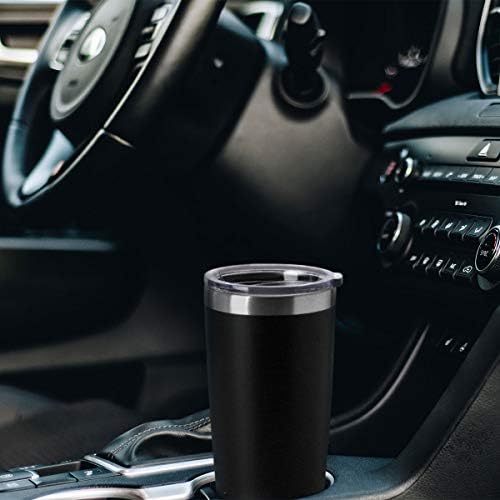 HASLE OUTFITTERS 20oz Tumblers Bulk Stainless Steel Cup with Lid Double Wall Vacuum Insulated Coffee Mug for Cold & Hot Drinks 8 Pack, Black - Image 5
