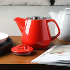 Sweejar 40oz Tea pot with Removable Stainless Steel Infuser,Dishwasher Safe Tea Pots for Loose Tea,Tea Pots with Infuser for Chrismas Women Gift (Red) - Image 5