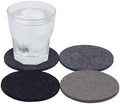 Graf Lantz - Bierfilzl Merino Wool Round Coasters Set of 4 - Shadow (4"x4"x5mm) - Absorbs 30% of Weight - Natural German Wool - Heat Resistant, Sustainable, Reusable - Home Decor by GrafLantz