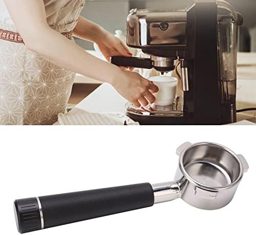 54mm 3 Ears Bottomless Coffee Portafilter, Food Grade Stainless Steel Espresso Portafilter with Black Handle, Coffee Machine Accessory Compatible with 8 Series (Black) - Image 6