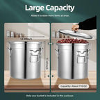 21L/5.55Gal Stainless Steel Airtight Canister Food Storage Canisters with Airtight Lid&Locking Clamp Rice Cereal Grain Canisters Container Bucket for Rice Milk Jug Coffee Bean Cookies Storage - Image 5