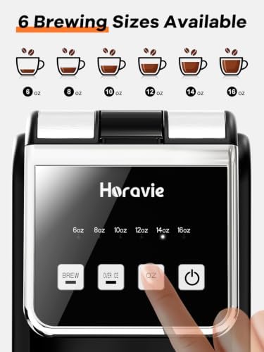 Horavie Hot & Iced Single Serve Coffee Maker for Coffee Pods & Ground - Image 6