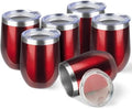 StarSpeed 12oz/6 Pack Insulated Wine Tumbler with Lid,Wine Red by StarSpeed