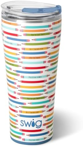 Swig Life 32oz Insulated Tumbler with Lid, Teacher Life by SwigLife