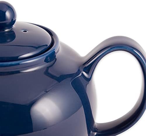 RSVP Large Stoneware 6-Cup Teapot, Blue - Image 2
