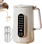 Automatic Almond Milking Machine 1.5l Plant Milk Maker for Hot and Cold Drinks, Electric Kettle with Touch Control for Afternoon Tea, Rice Paste, Porridge 800w (With 2 Cups) by Unknown