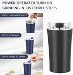 Electric Coffee Grinder with Stainless Steel Blades, Portable Multi-Grain Mill for Coffee Beans, Spices, Herbs, Tea, Includes Cleaning Brush - Image 4
