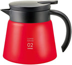 Hario V60 Insulated Metal Server, 600ml, Red by Hario