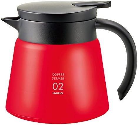Hario V60 Insulated Metal Server, 600ml, Red by Hario