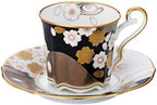 Noritake coffee cup and saucer 200cc Ayaminamo cherry blossoms gold and silver colors bone china T52506 / 4939-1 by Noritake