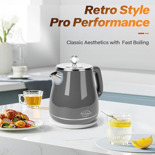 1.8L Electric Kettle, Tea Kettle with Fast Boil 1350W,Gray - Image 2