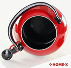 Home-X Santa Claus Whistling Tea Kettle - Porcelain Coated Stainless Steel Tea Kettle for Boiling Water - Cute Red Teapot for Stovetop - 2-Liter Capacity, 9"L x 7"W x 9"H Whistling Teapot - Image 7