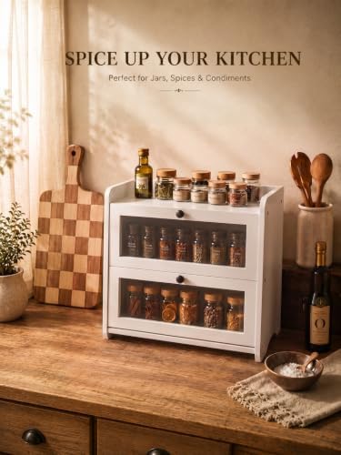 Bread Box for Kitchen Countertop Large Capacity with Top Storage Shelf - Image 3