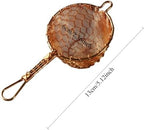 Tea Drain Strainer Filter Mesh Hand Weaving Fine Copper Drip Bowls Infuser for Loose Leaf Teapot Strainer With Handles Divider (C) - Image 4