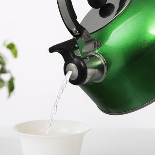 Cabilock Stainless Steel Whistling Tea Kettle Stovetop Tea Kettle for Gas and Induction Cookers Ergonomic Handle Large Capacity Boiling for and Hot Water - Image 6