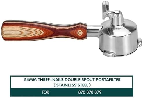 54mm Coffee Bottomless Portafilter Naked，Compatible For Breville，Sage 870/878/879 Filter Basket Espresso Machine Barista Accessory(54mm Double Spout) - Image 2