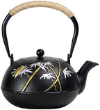 tetsubin Cast iron Tea Kettle workshop Healthy japanese Tea pot with Stainless Steel Infuser（40 oz） by Unknown