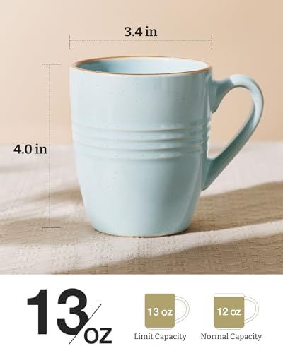 famiware Jupiter Coffee Mugs Set of 6, 13oz Coffee Mug Cups with Handle - Image 4