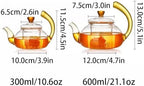 Removable Transparent Glass teapot Home with Infuser Small Tea Kettle Portable Tea Maker Container Tea Set Cleanable - Image 2
