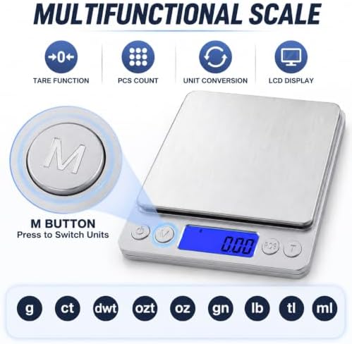 1kg/0.01g High Accuracy Digital Gram Scale Coin Scale to Weigh Coins - Image 2