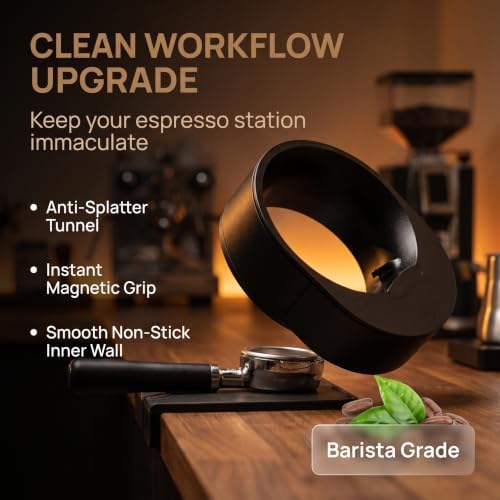 58mm Electric Plasma Anti-Static Dosing Funnel, Magnetic Coffee Dosing Ring, with 8 Pcs Magnets, Not Easy to Fall Off, Type-c Charging, for Most Coffee Machine Handles, Office Use - Image 3