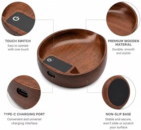 Coffee Scale with Timer Digital Espresso Scale with Walnut Wood Finish High Precision 0.3g-999g USB-C Rechargeable Walnut Brown,One Size - Image 3