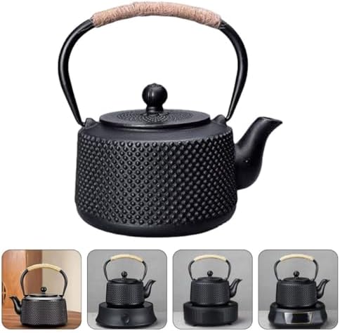 Small 900ml Cast Iron Tetsubin Tea Pot with Handle, Japanese Style Iron Teapot for Household Use, Sturdy Heat Retention Teaware for Gongfu Tea and Home Brewing - Image 7