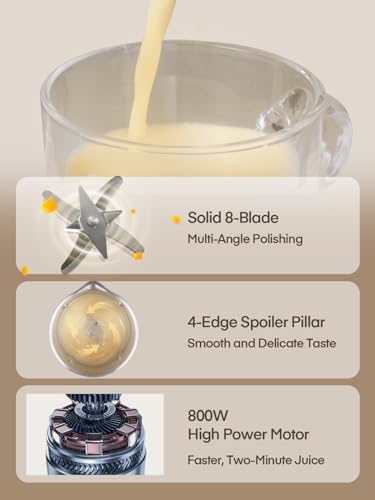 FOHERE Nut Milk Maker Machine, Automatic Soy & Almond Milk Maker - Image 5