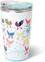 Swig Life 24oz Insulated Party Cup with EZ Slider Lid, Funky Chicken by SwigLife