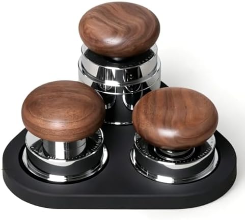 4-piece Espresso Tamper Set, 58mm Self-leveling Distributor, Wdt Tool, Calibrated Coffee Tamper, Magnetic Holder And Triangular Silicone Mat, For Espresso Portafilters Black by Unknown