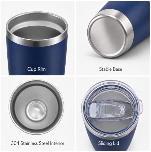 Pandance 20oz Stainless Steel Insulated Tumblers Bulk, Navy Blue, 12 Pack - Image 5