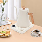 Electric Gooseneck Kettle,1200W Electric Tea Kettle With Stainless Steel Inner Lcd Screen Timing Constant Temperature Control Quick Heating Water Boiler For Coffee Tea Brewing (white) - Image 4