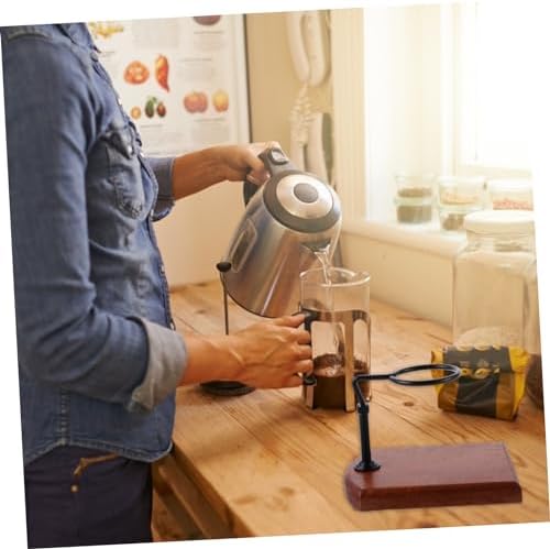 Wood Base Adjustable Coffee Dripper Stand for Manual Brewing - Image 5