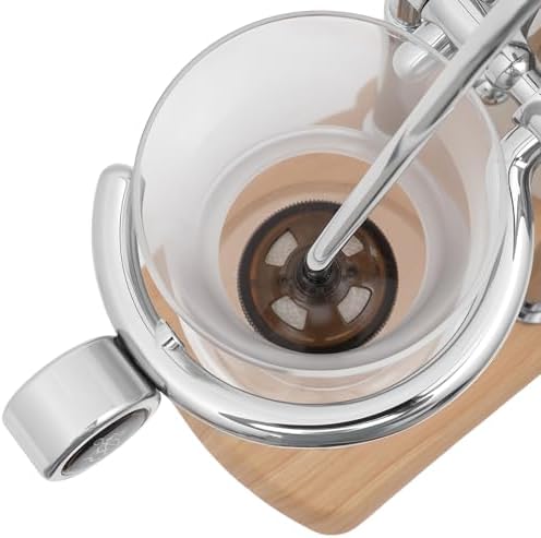 Belgian Balance Syphon Coffee Maker, Manual Tabletop Siphon Brewer, 13.53oz Gold Titanium Electroplated for Kitchens, Coffee Shops(Retro Style) (Silver) - Image 4